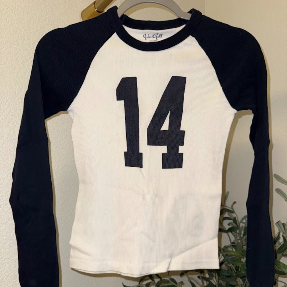 Brandy Melville / John Galt “14” Long Sleeve Raglan Top One Size